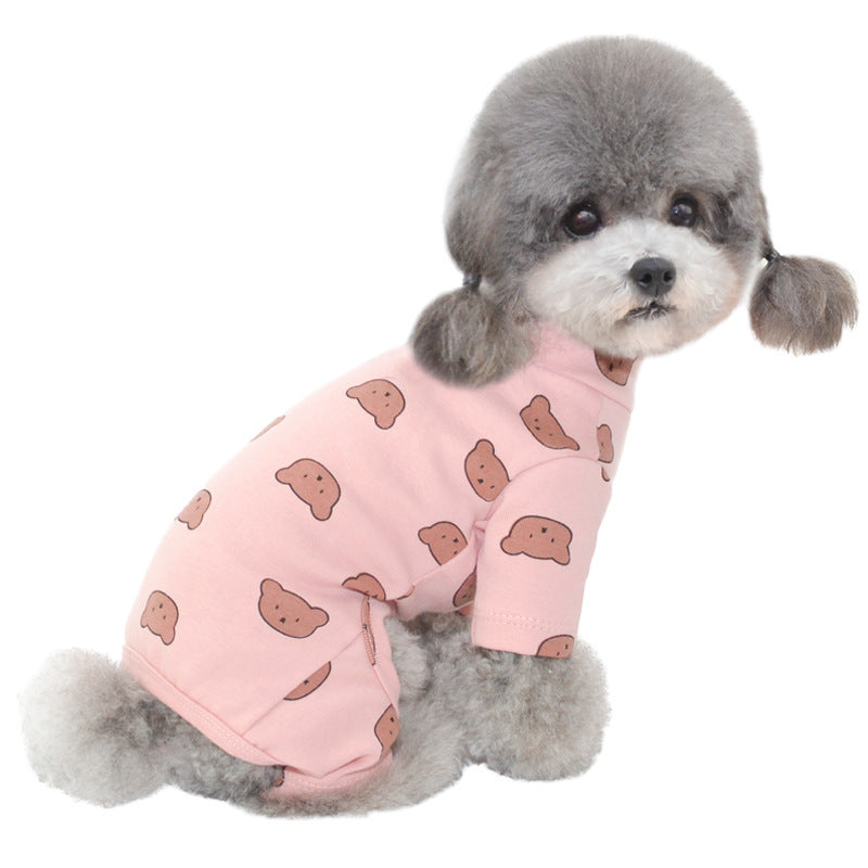 Autumn And Winter New Dog Pajamas Pet Clothes Puppy Clothes Four-legged Clothes Bottoming Clothes Teddy Clothes Cat Clothes