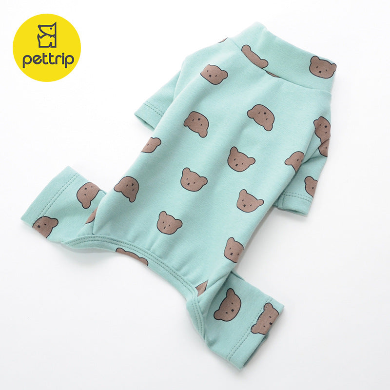 Autumn And Winter New Dog Pajamas Pet Clothes Puppy Clothes Four-legged Clothes Bottoming Clothes Teddy Clothes Cat Clothes