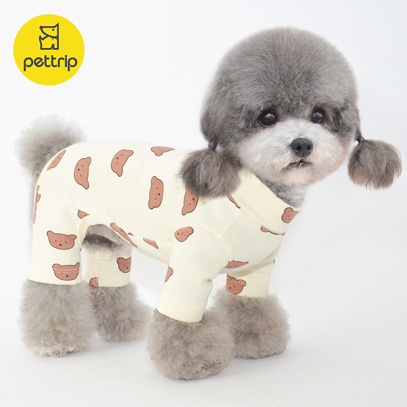 Autumn And Winter New Dog Pajamas Pet Clothes Puppy Clothes Four-legged Clothes Bottoming Clothes Teddy Clothes Cat Clothes