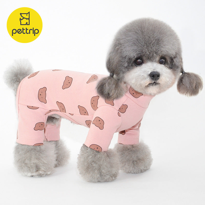 Autumn And Winter New Dog Pajamas Pet Clothes Puppy Clothes Four-legged Clothes Bottoming Clothes Teddy Clothes Cat Clothes