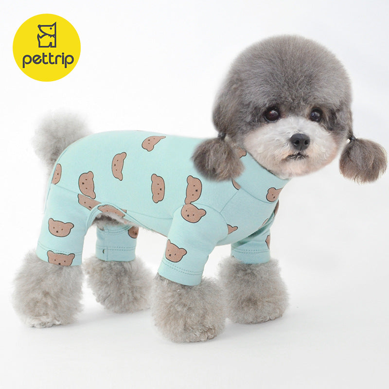 Autumn And Winter New Dog Pajamas Pet Clothes Puppy Clothes Four-legged Clothes Bottoming Clothes Teddy Clothes Cat Clothes